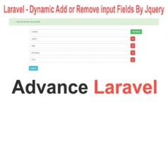Laravel - Dynamically Add or Remove input fields using JQuery
